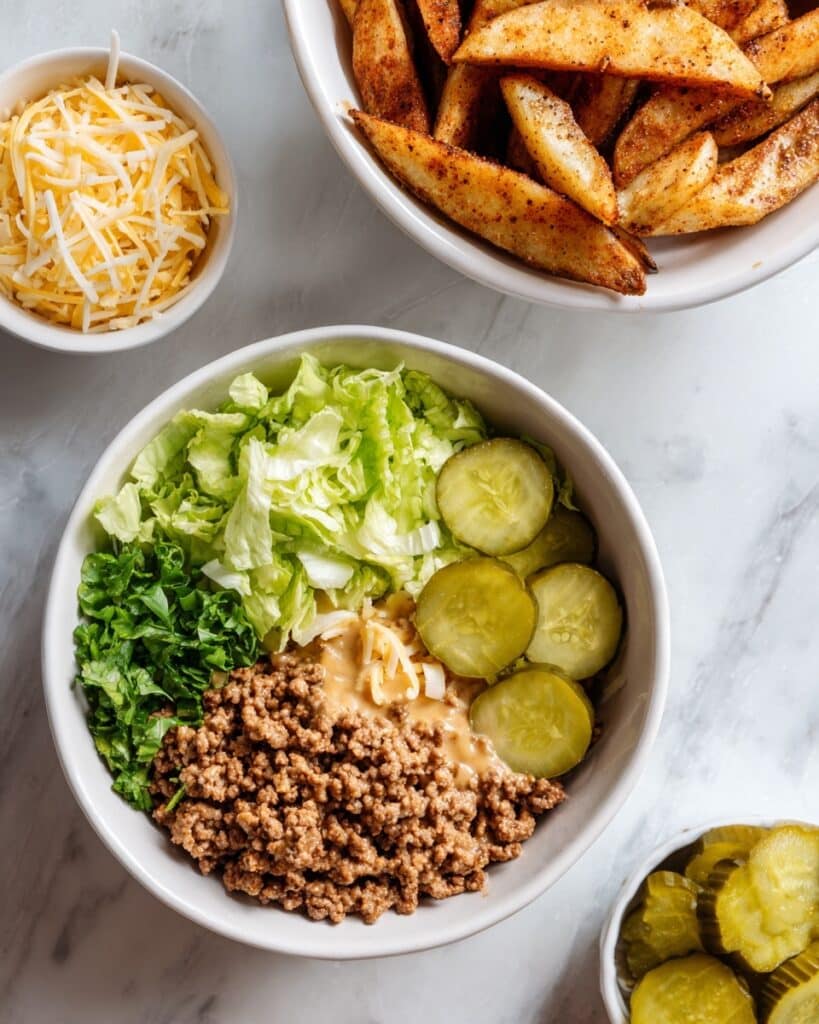 Low-Carb Cheeseburger Bowl with Creamy Burger Sauce Recipe