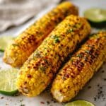 Chili Lime Grilled Corn on the Cob with Cotija and Cilantro Recipe