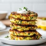 Zucchini Fritters with Garlic Yogurt Dip Recipe
