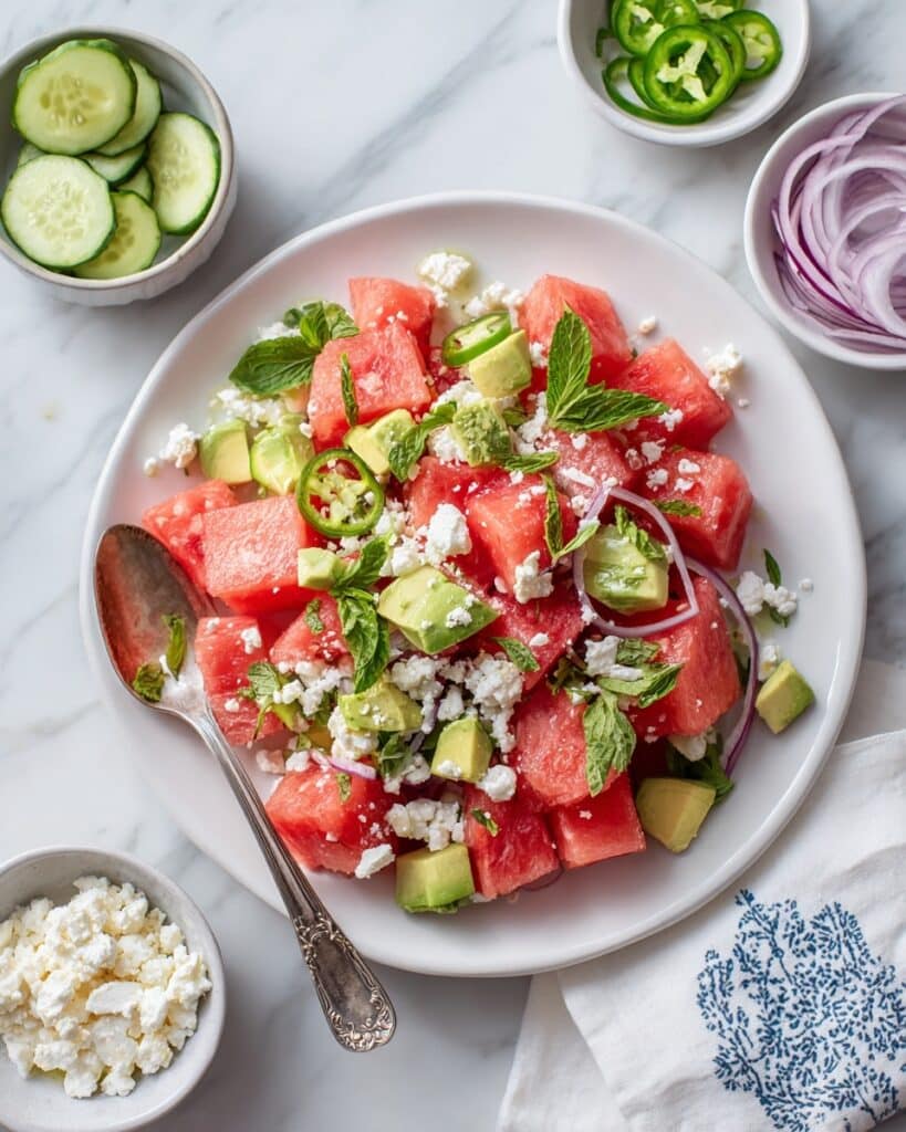 Fresh Watermelon and Mint Salad with Feta Recipe