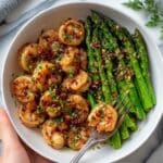 Garlic Butter Shrimp and Asparagus Skewers Recipe