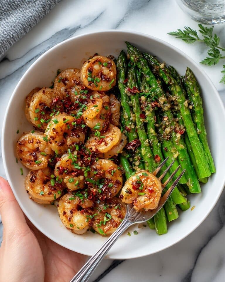 Garlic Butter Shrimp and Asparagus Skewers Recipe