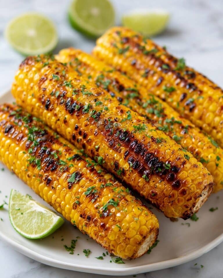 Grilled Corn on the Cob with Lime and Chili Butter Recipe