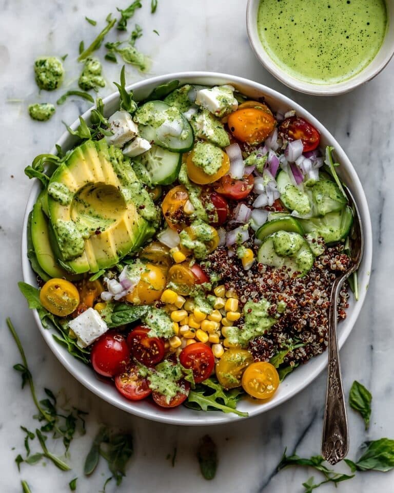 Corn, Avocado, and Quinoa Salad with Marinated Tomatoes Recipe
