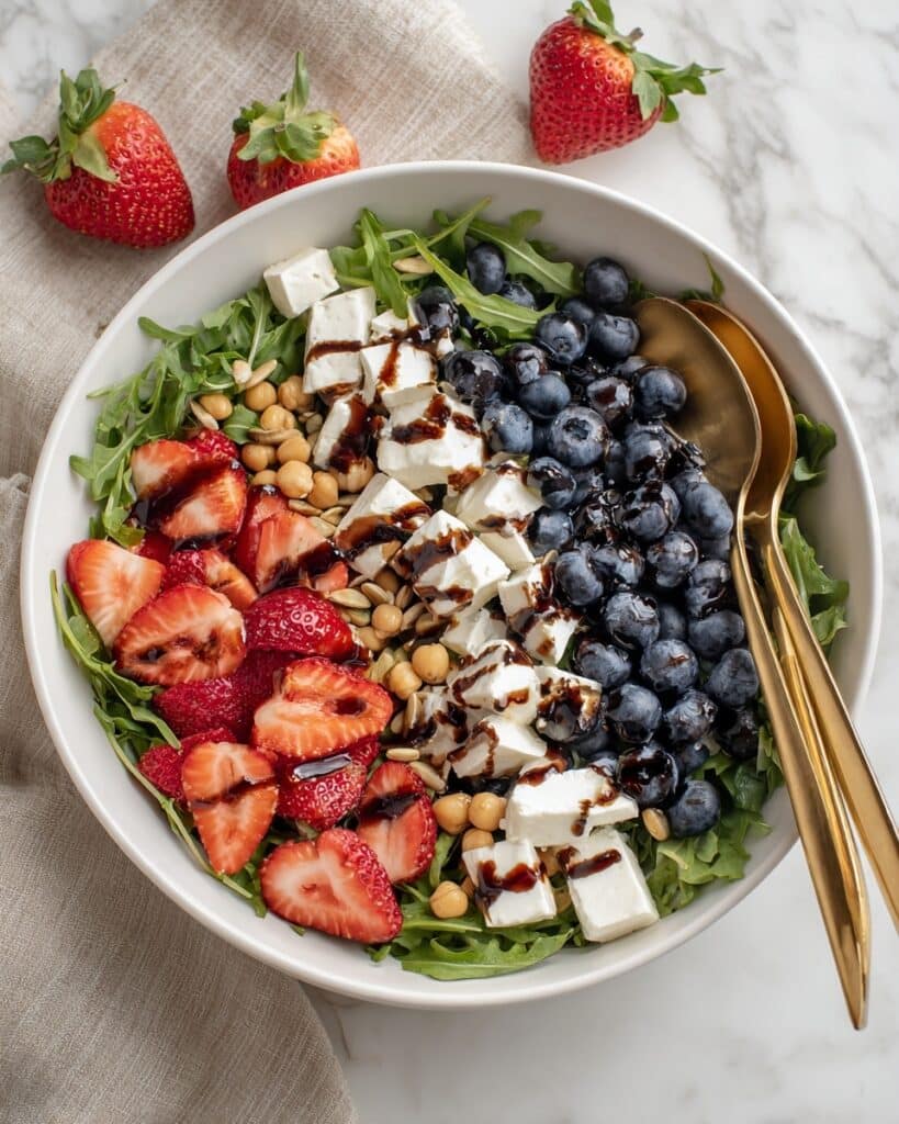 Triple Berry Chickpea Crunch Salad Recipe
