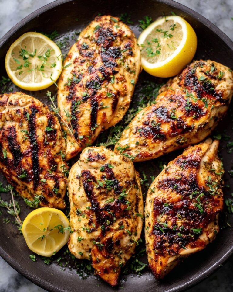 Juicy Grilled Chicken Breast with Lemon-Garlic Marinade Recipe