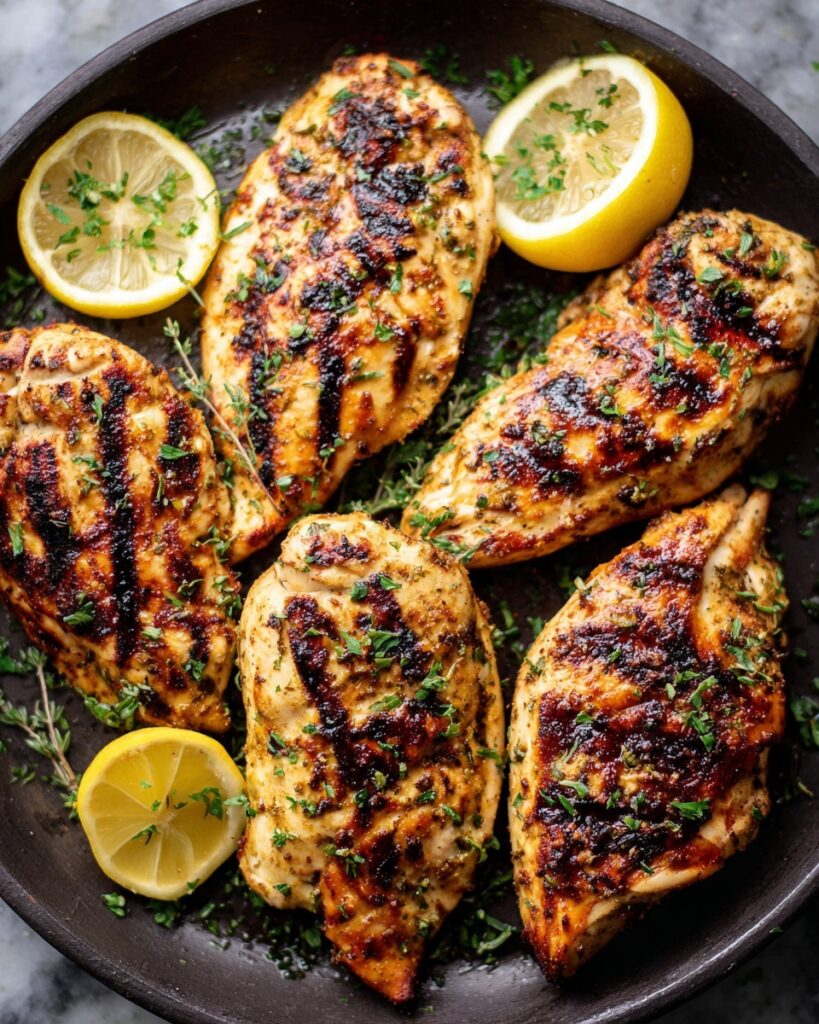 Juicy Grilled Chicken Breast with Lemon-Garlic Marinade Recipe