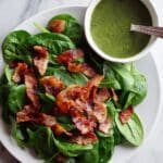 Spinach Prosciutto Salad with Basil Vinaigrette Recipe