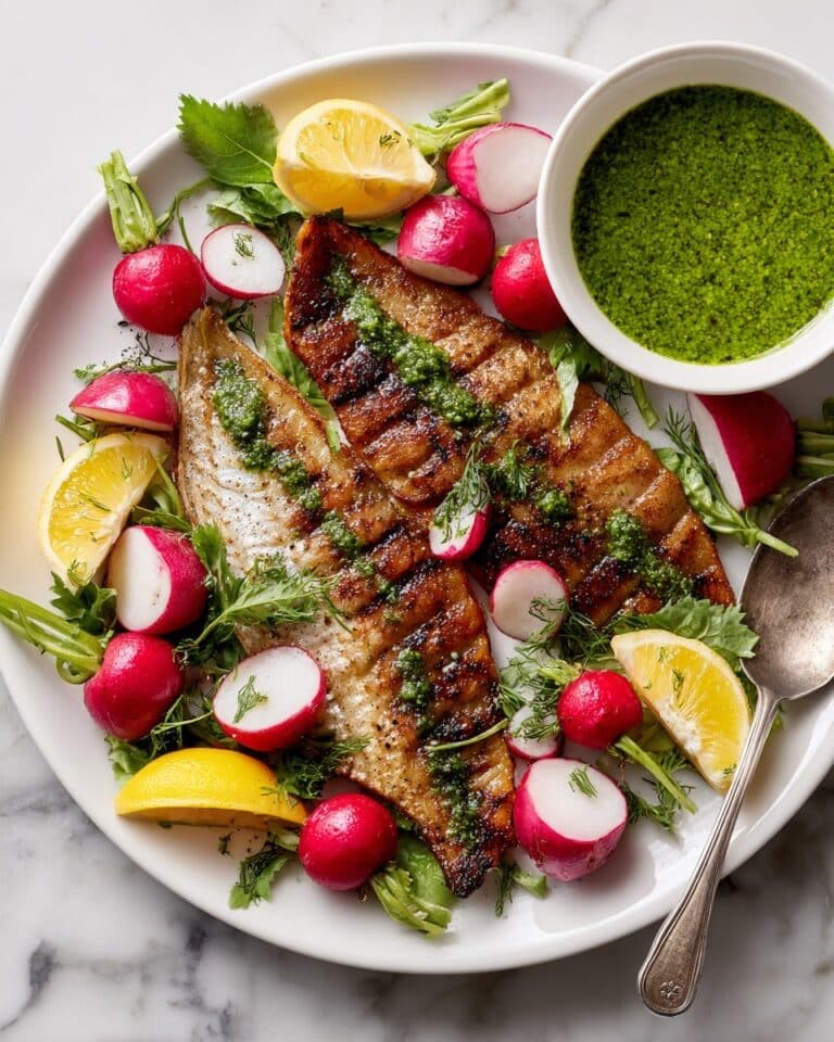 Grilled Barramundi with Radishes Recipe