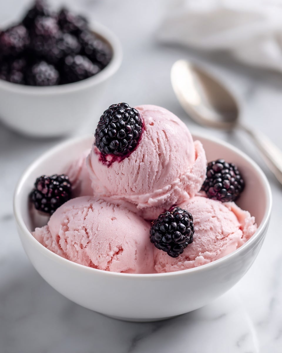 White Chocolate Blackberry Ice Cream Recipe