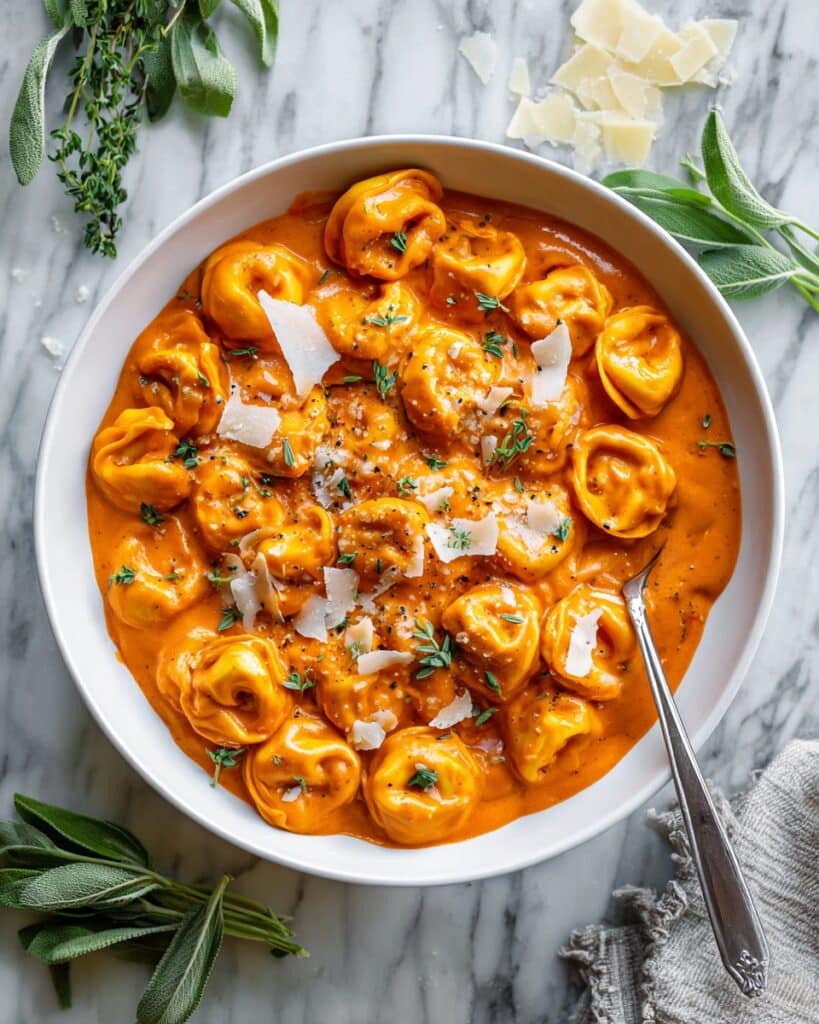 Creamy Pumpkin Tortellini Pasta Recipe