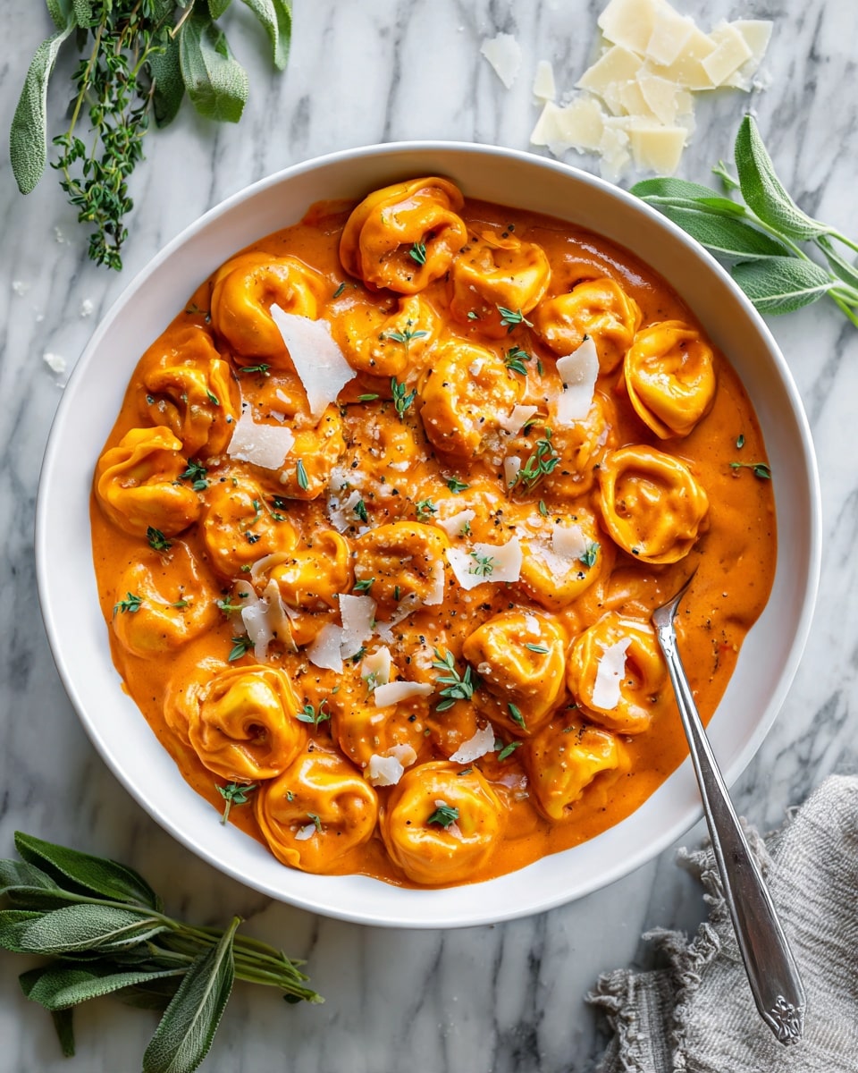 Creamy Pumpkin Tortellini Pasta Recipe