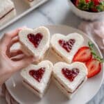 Heart-Shaped Strawberry Cream Icebox Sandwiches Recipe