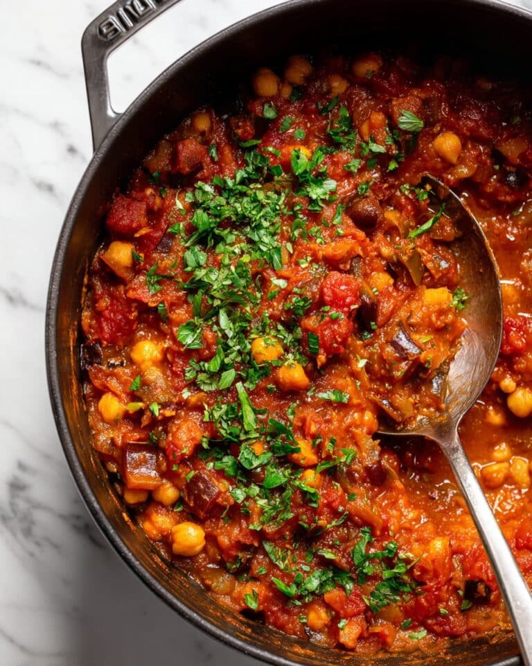 Mediterranean Eggplant & Chickpea Curry Recipe