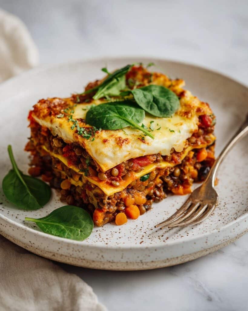 Slow Cooker Lentil & Vegetable Moussaka Recipe